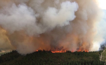 Un incendio en San Pedro de Olleros arrasa 30 hectáreas de matorral Un incendio en San Pedro de Olleros arrasa 30 hectáreas de matorral